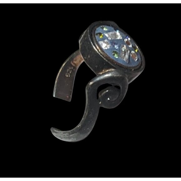 Spooky Gothic Kameleon Sterling Silver Ring with Removeable/Interchangeable Ston - Picture 11 of 16